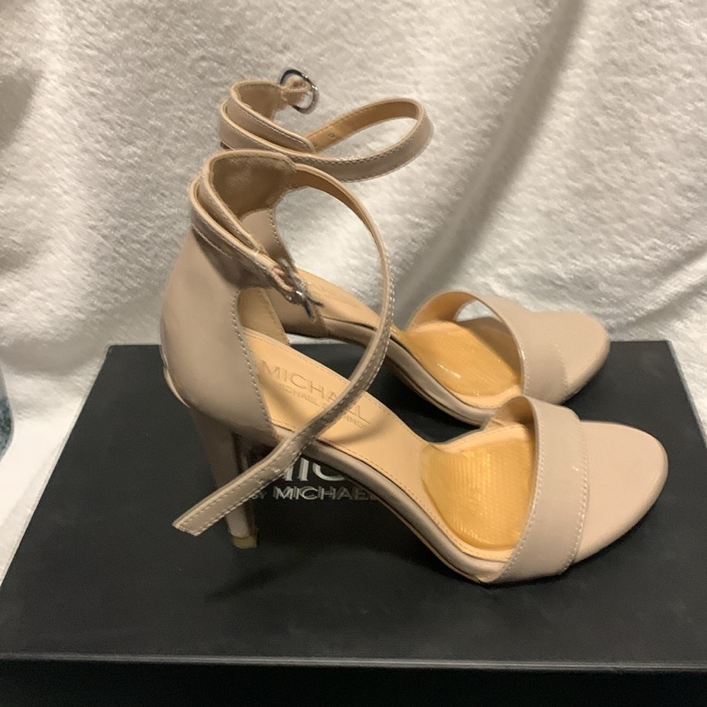 Nude Ankle Strap Heels Michael by Michael Shannon